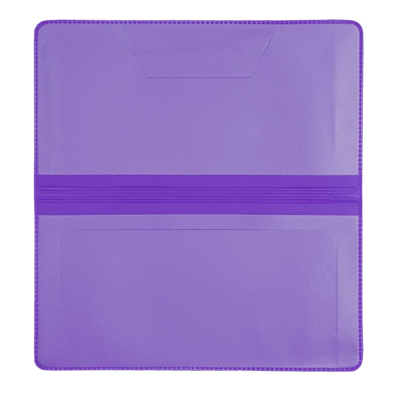 CAROUSELCHECKS Purple Vinyl Checkbook Cover, Top Tear Personal Vinyl Checkbook Cover - Image 4